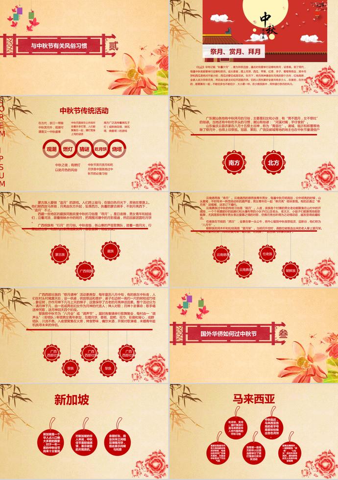 中秋節(jié)介紹節(jié)日慶典PPT模板-1