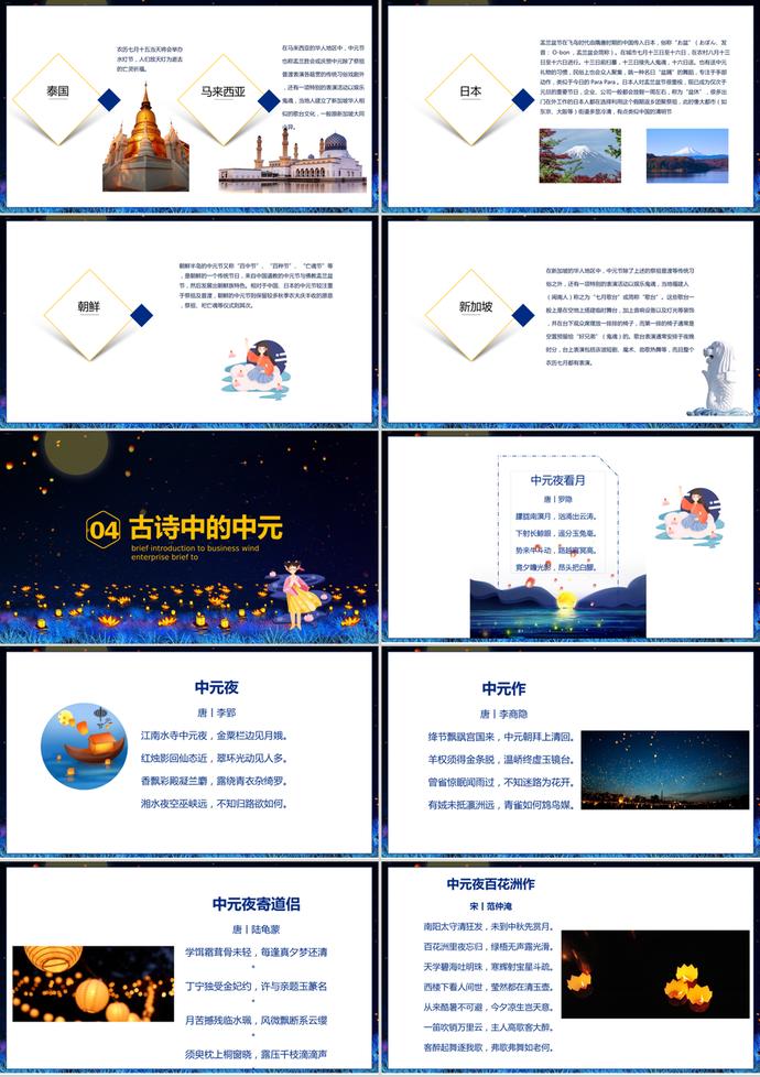 黑色中元節(jié)主題班會(huì)PPT模板-2