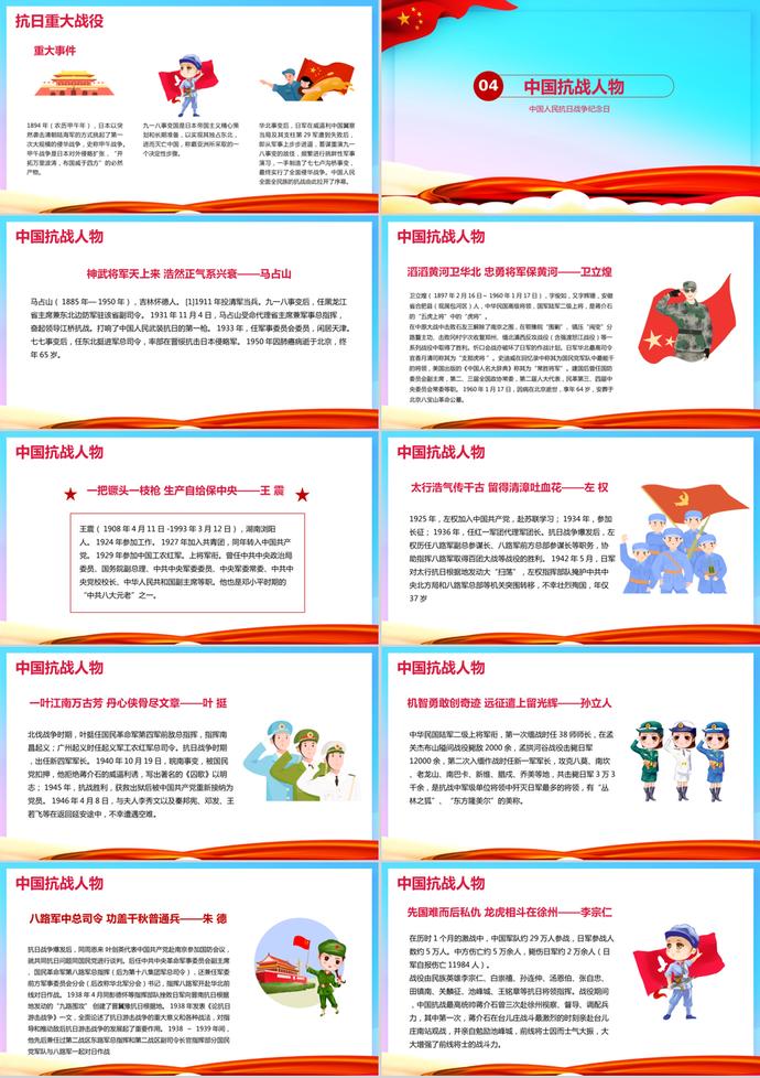 紀(jì)念抗戰(zhàn)勝利74周年P(guān)PT模板-2