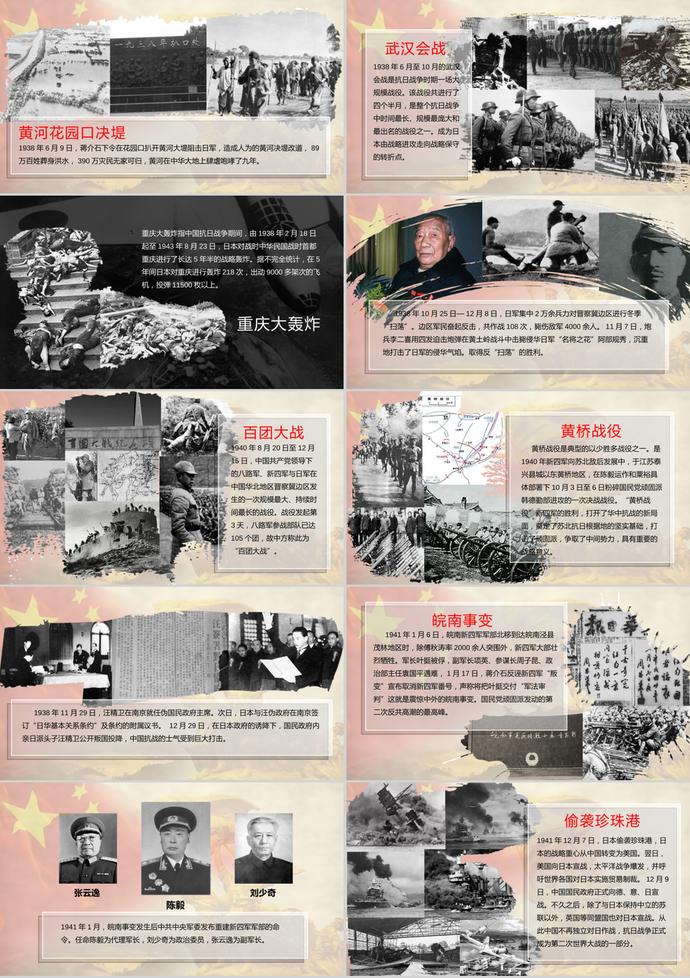 抗戰(zhàn)勝利72周年P(guān)PT模板-2