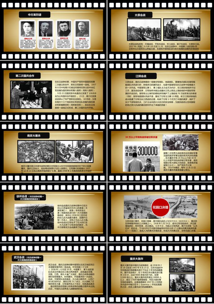 慶?？箲?zhàn)勝利PPT模板-1