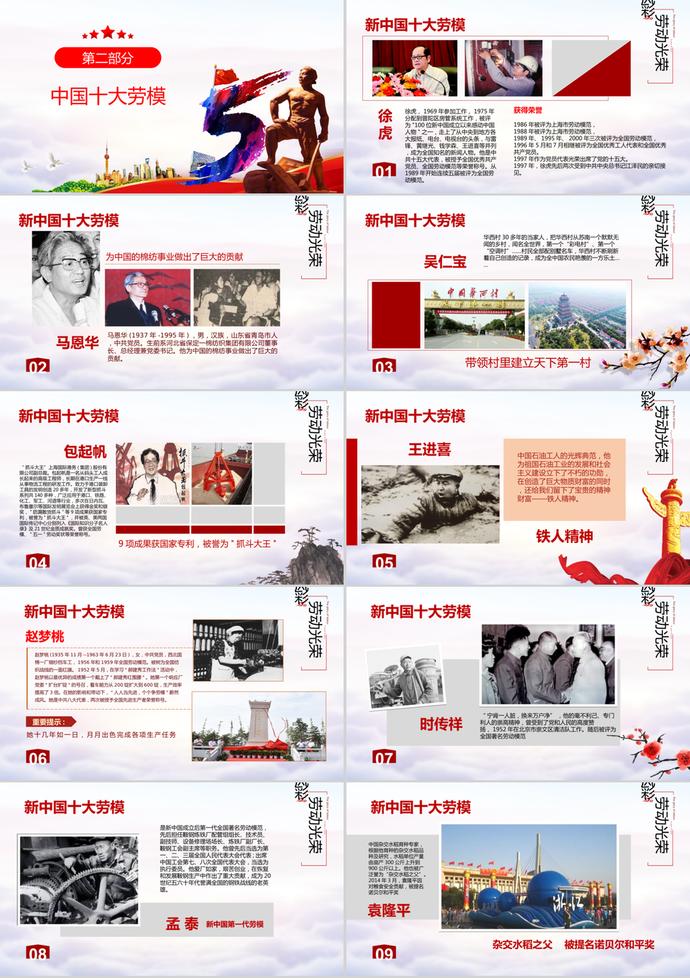 紅色大氣慶祝五一勞動(dòng)節(jié)PPT模板-1