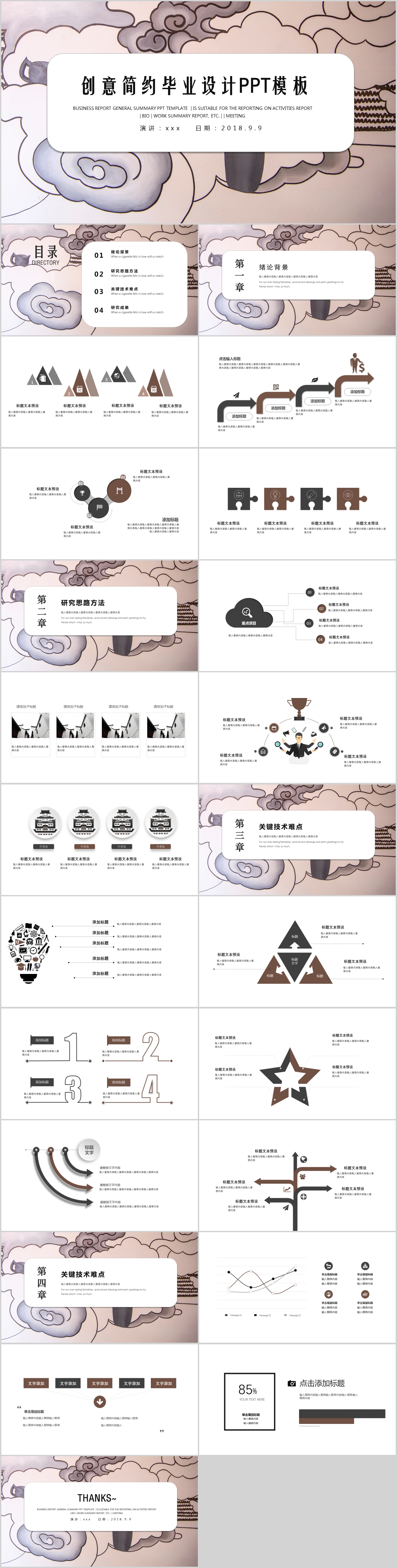 創(chuàng)意簡約畢業(yè)設(shè)計模板