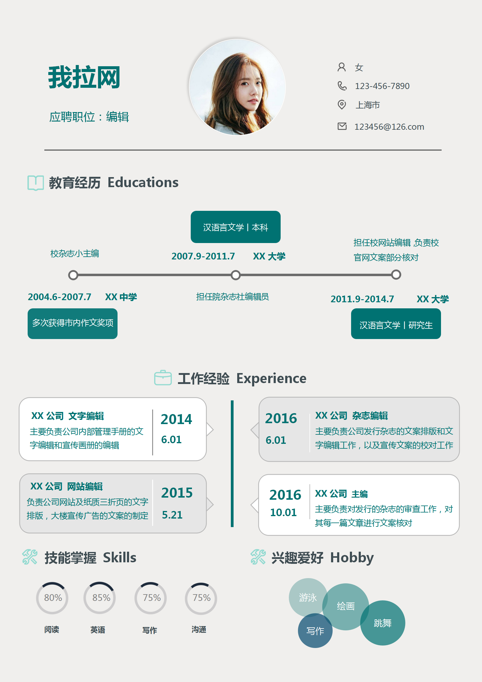 創(chuàng)意排版編輯簡(jiǎn)歷word模板