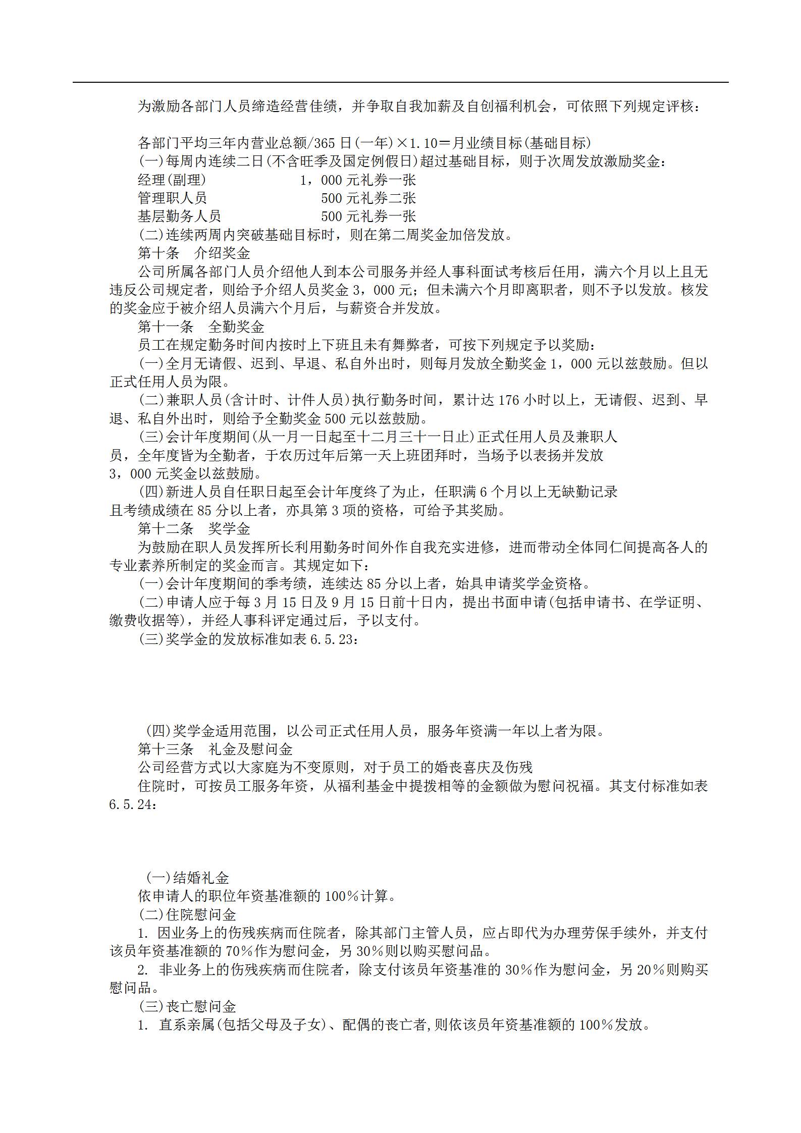 某餐飲業(yè)獎金發(fā)布管理制度word模板-1