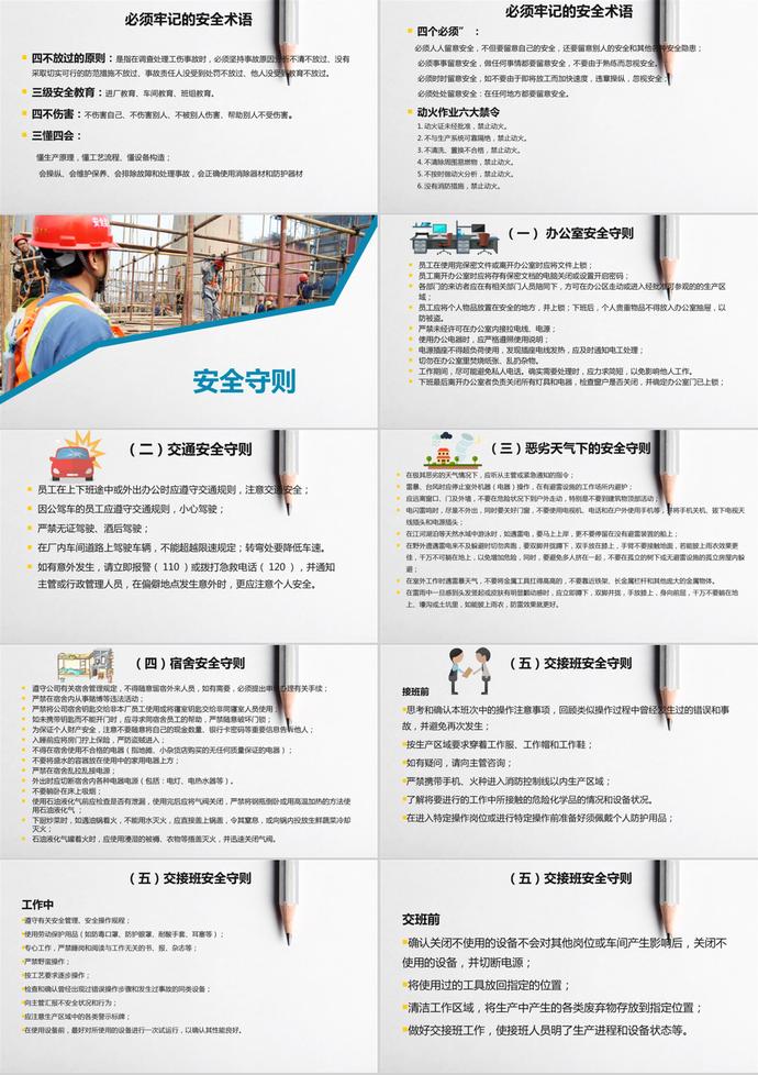 員工安全手冊PPT模板-1