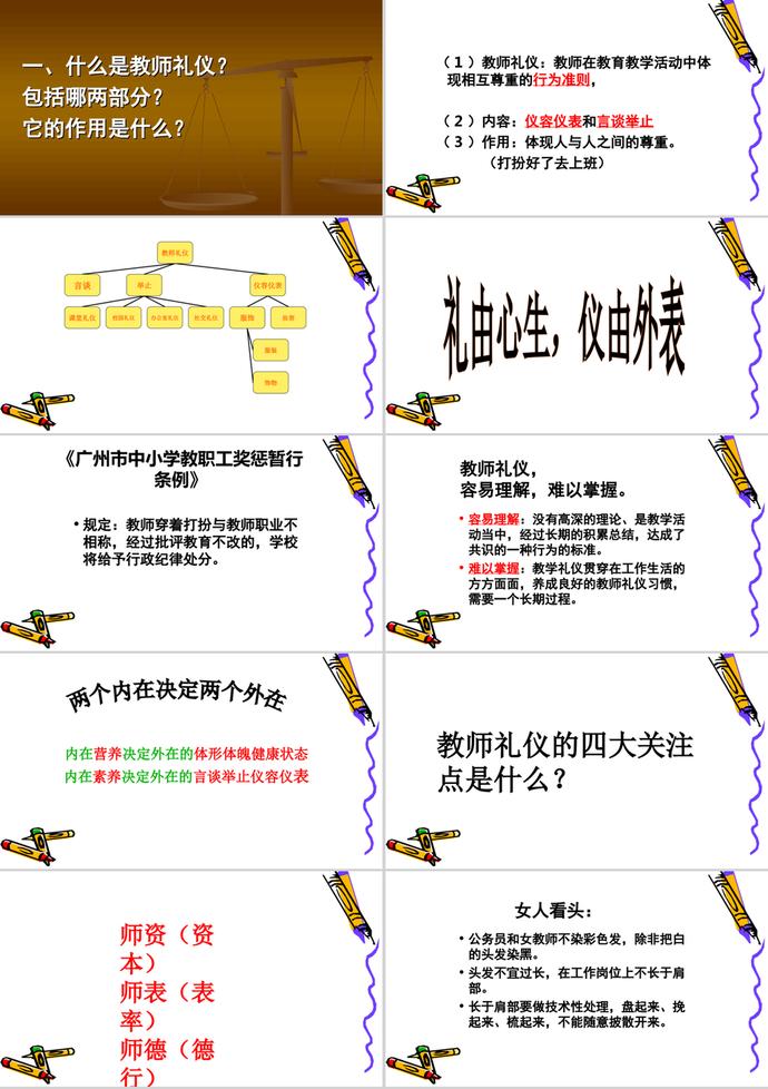 教師儀表禮儀規(guī)范培訓(xùn)講義PPT模板-1