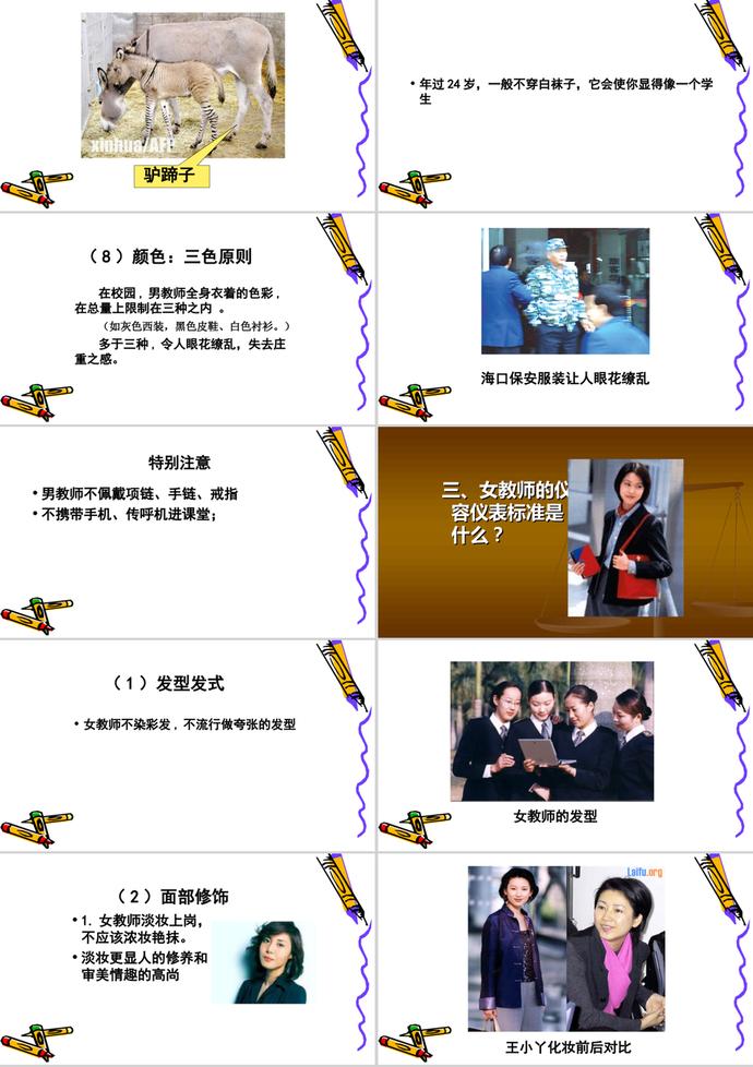 教師儀表禮儀規(guī)范培訓(xùn)講義PPT模板-4