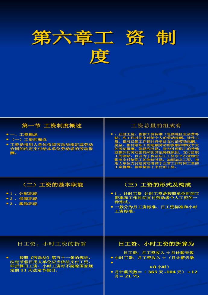 工資制度PPT模板