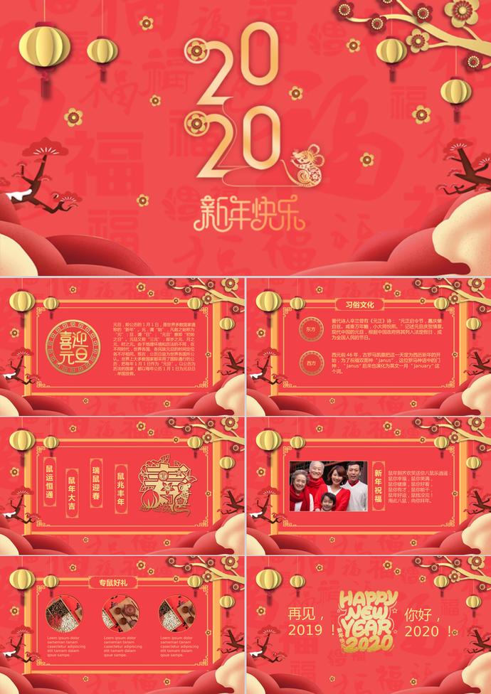 新年快樂PPT模板