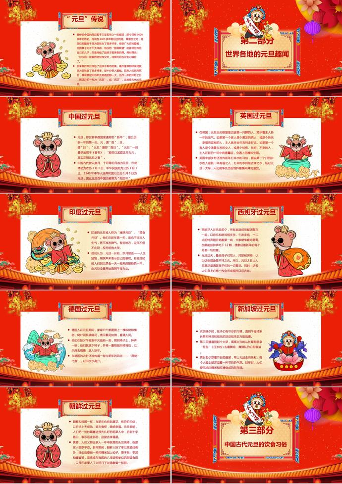 元旦節(jié)快樂PPT模板-1
