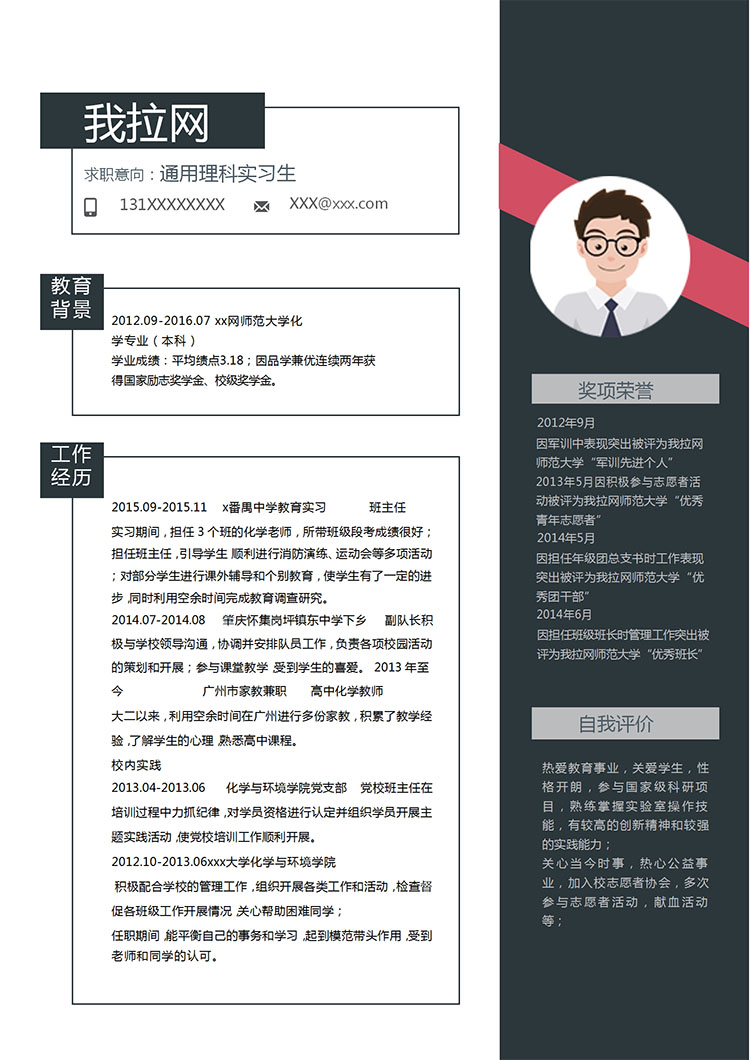 黑色系個(gè)性風(fēng)理科應(yīng)屆畢業(yè)生模板-1