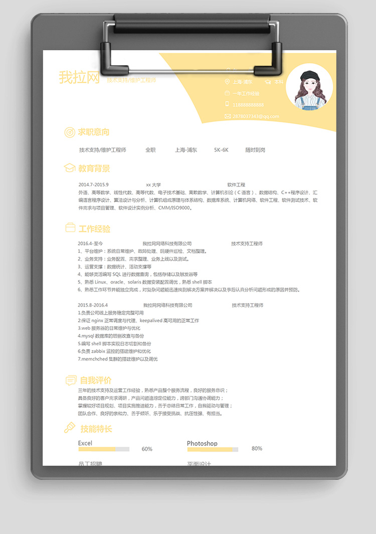 C++程序技術負責人簡歷模板-1