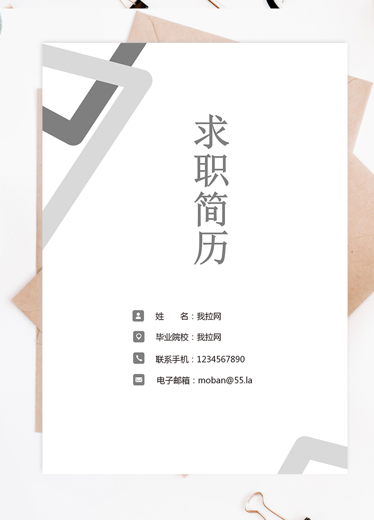 灰色線條簡(jiǎn)約成套銷售主管個(gè)人簡(jiǎn)歷word模板