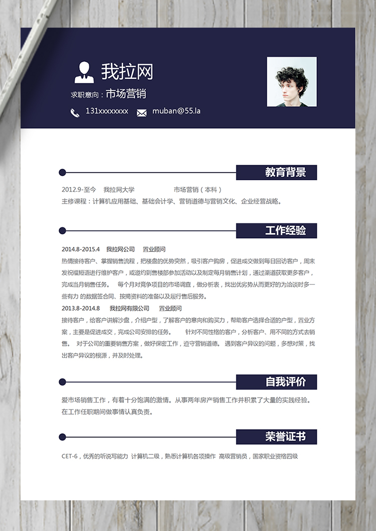 黑色簡(jiǎn)約風(fēng)格市場(chǎng)營(yíng)銷銷售簡(jiǎn)歷模板-1